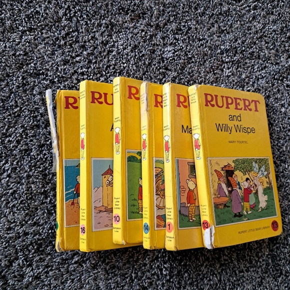 6 'Yellow' series Rupert bear hardback books, - Picture 3 of 4